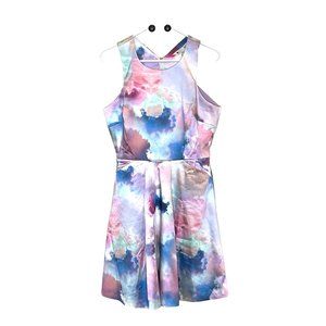 YUMI MULTI COLORED SWEETHEART PLEATED PROM DRESS WITH POCKETS US L 8 / 10